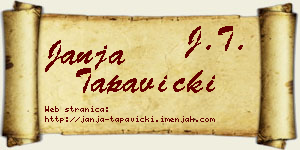 Janja Tapavički vizit kartica